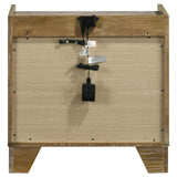 Henderson - 1-Drawer LED Nightstand Bedside Table - Medium Oak