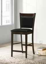 Jaden - Upholstered Counter Chair (Set of 2) - Black And Espresso by CoasterEveryday | Bel Furniture