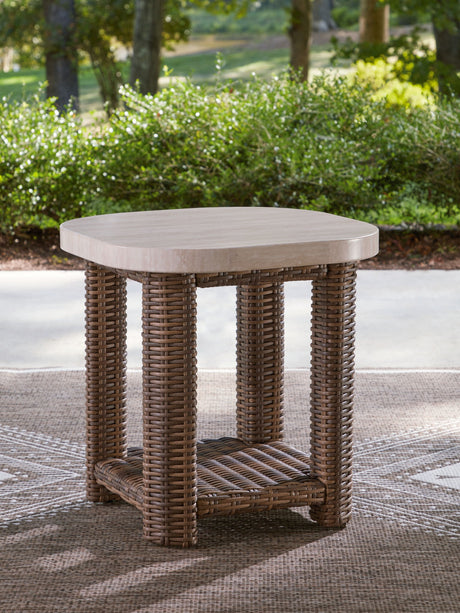 Dolan Creek - Square End Table - Beige / Brown - view 4