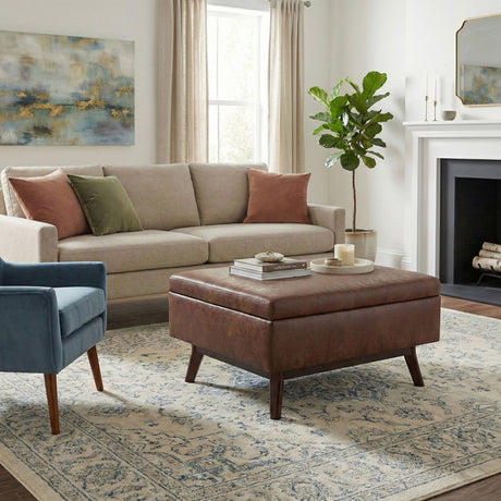 Owen - Upholstered Rectangular Storage Ottoman - view 70