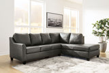Valderno - Fog - 2-Piece Sectional With Raf Corner Chaise by Signature Design by Ashley® | Bel Furniture