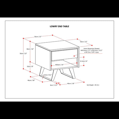 Lowry - Handcrafted End Table - view 16