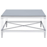Lindley - Square Tempered Mirror Acrylic Table