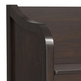 Connaught - Entryway Storage Bench With Shelf - Chestnut by Simpli-Home | Bel Furniture