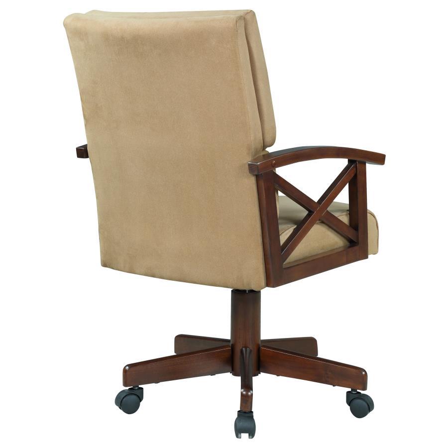 Marietta - Upholstered Swivel Dining And Game Chair - Tobacco