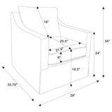 Winter - Upholstered Sloped Arm Accent Swivel Chair by Coaster Fine Furniture | Bel Furniture