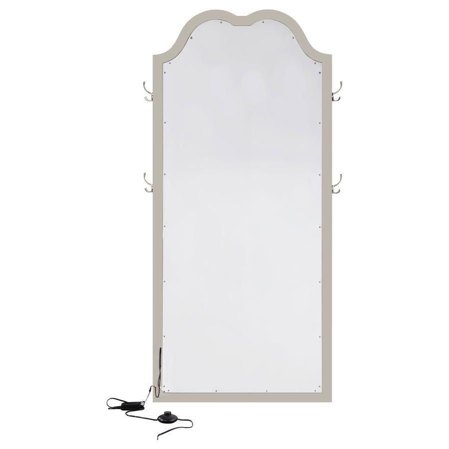 Evangeline - Full Length LED Light Floor Mirror - Silver Oak by Coaster Fine Furniture | Bel Furniture