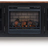 Wildenauer - 76" TV Stand With Electric Fireplace Black Faux Brick Fireplace Insert by Signature Design by Ashley® | Bel Furniture