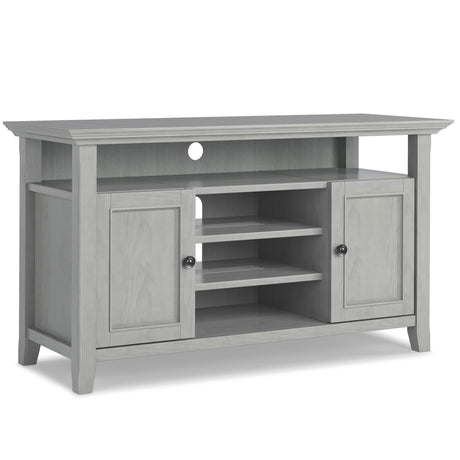 Amherst - TV Media Stand, Handcrafted Gray by Simpli-Home | Bel Furniture
