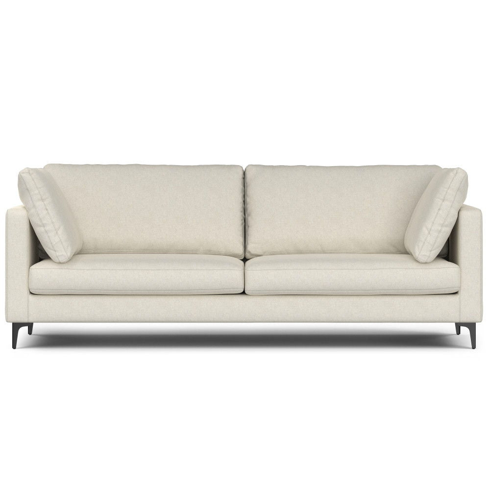 Ava - Mid Century Sofa, Upholstered Beige 38"W x 90.6"D x 34"H by Simpli-Home | Bel Furniture