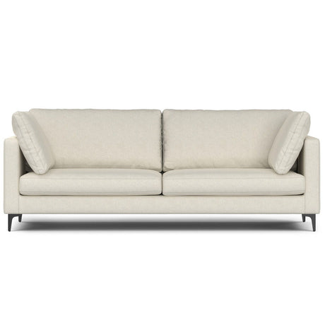 Ava - Mid Century Sofa, Upholstered Beige 38"W x 90.6"D x 34"H by Simpli-Home | Bel Furniture