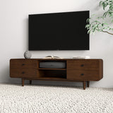 Alexa - Mid-Century Modern Style TV Stand - Dark Brown / Wood by Ashcroft Furniture | Bel Furniture