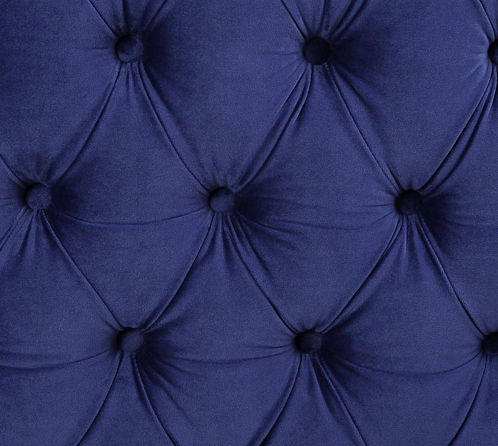 Velvet L Shaped Seating Component - Blue