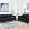 Ruth - Upholstered Track Arm Sofa Set Black 2 Pc. Sofa, Loveseat by Coaster Fine Furniture | Bel Furniture