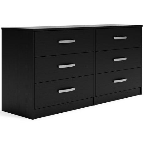 Finch - Black - Six Drawer Dresser by Signature Design by Ashley® | Bel Furniture