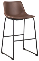 Centiar - Upholstered Barstool (Set of 2) Dark Brown 19''W x 22''D x 40''H by Signature Design by Ashley® | Bel Furniture