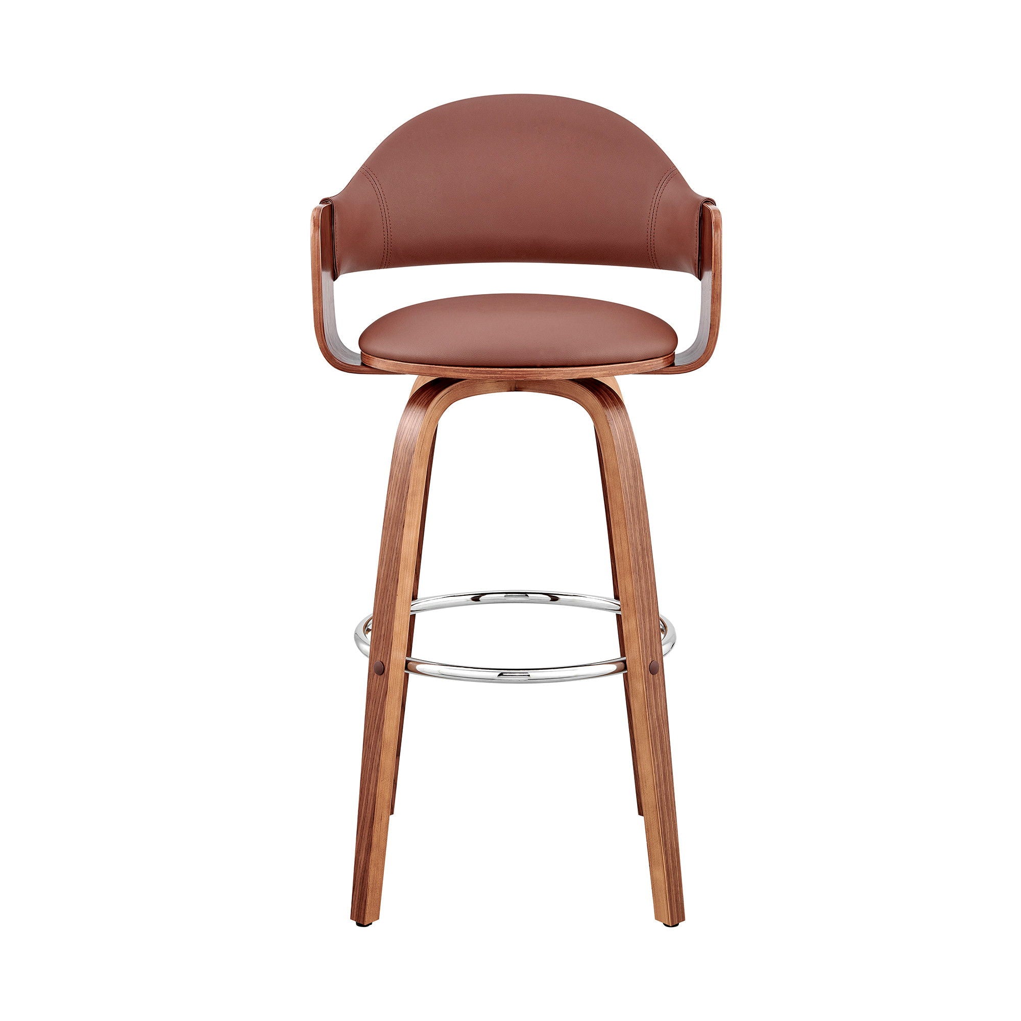 Swivel Low Back Bar Height Bar Chair - Brown