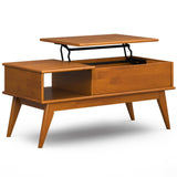 Draper - Lift Top Coffee Table - Teak by Simpli-Home | Bel Furniture