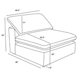 Raleigh - Boucle Upholstered Armless Chair - Ivory by Coaster Fine Furniture | Bel Furniture