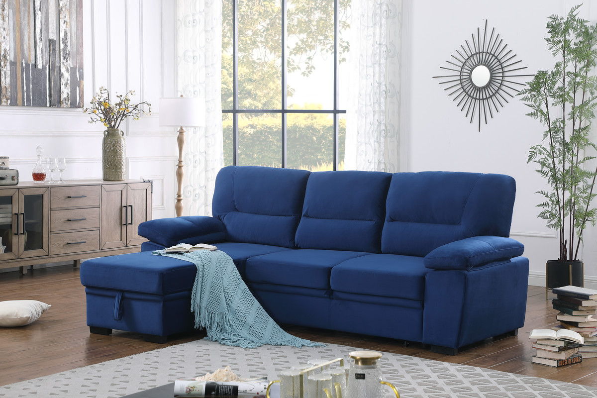 Kipling - Reversible Sleeper Sectional Sofa Chaise by Lilola Home | Bel Furniture