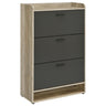 Denia - 3-Tier Engineered Wood Shoe Cabinet Dark Gray by CoasterEveryday | Bel Furniture