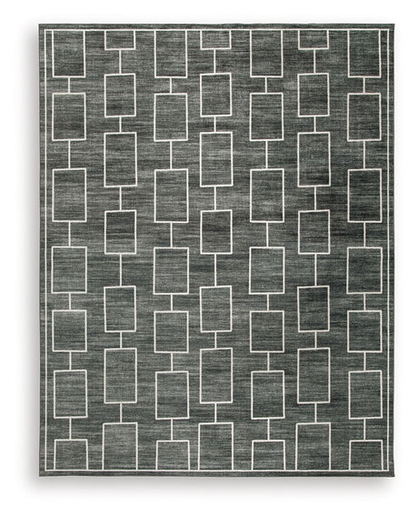 Elderland - Washable Rug Black 8' x 10' by Signature Design by Ashley® | Bel Furniture