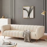 Lamattina - Genuine Italian Leather Channel Tufted Sofa
