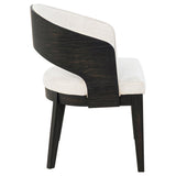 Leandro - Upholstered Dining Arm Chair (Set of 2) - Burnished Black / Cream