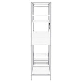 Figueroa - 5-Shelf Wine Storage Bar Cabinet - White High Gloss by Coaster Fine Furniture | Bel Furniture