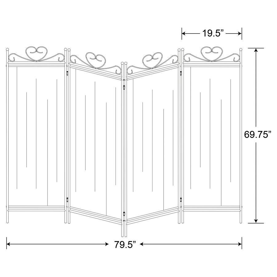 Dove - 4-Panel Room Divider Folding Shoji Screen - Beige