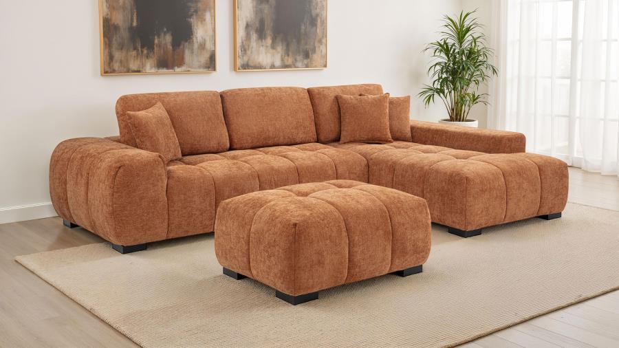 Octavia - Fabric Upholstered Sectional Chaise Sofa