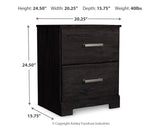 Belachime - Charcoal - Two Drawer Night Stand by Signature Design by Ashley® | Bel Furniture