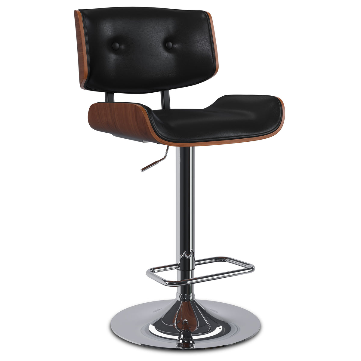 Holland - Adjustable Swivel Bar Stool - Black by Simpli-Home | Bel Furniture