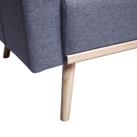 Easton - Linen Fabric Loveseat With USB Charging Ports Pockets And Pillows by Lilola Home | Bel Furniture