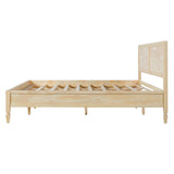 Classic Platform Bed Frame With Panel Headboard