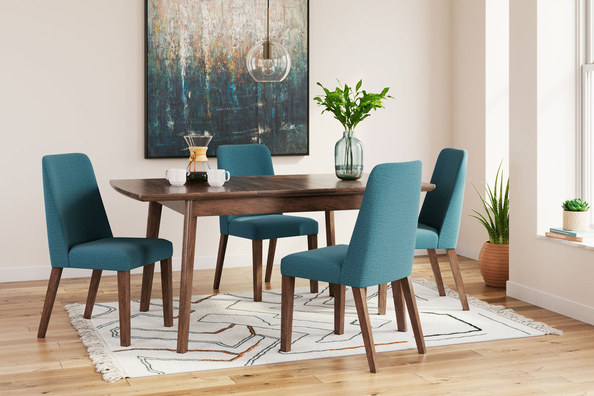 Lyncott - Butterfly Extension Table Set Blue 5 Pc. Butterfly Table, 4 Side Chairs by Signature Design by Ashley® | Bel Furniture