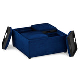 Avalon - Square Coffee Table, Storage Ottoman
