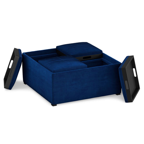 Avalon - Square Coffee Table, Storage Ottoman - view 50