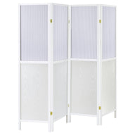 Mattison - 4-Panel Room Divider Folding Shoji Screen White by Coaster Fine Furniture | Bel Furniture
