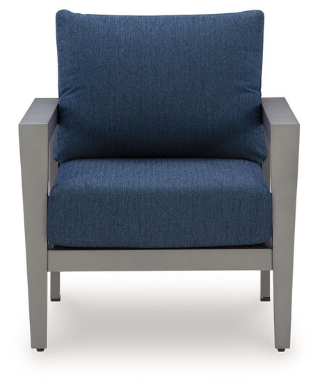 Gali - Gray / Blue - Sofa / Chairs / Table Set (Set of 4) by Signature Design by Ashley® | Bel Furniture
