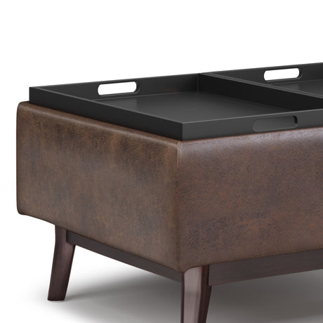 Owen - Tray Top Small Coffee Table Upholstered Storage Ottoman - view 19