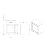 Chloe - Nightstand - Gemstone Silver