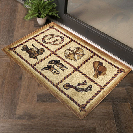 Tribes - 5'3" X 7'3" Southwest Area Rug - Beige by Icona Home Decor | Bel Furniture