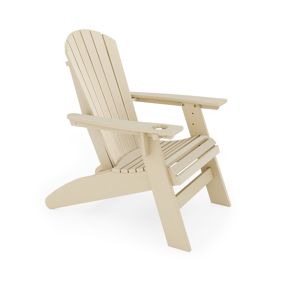 Adirondack Chair Sturdy HDPE Poly Lumber For Poolside, Patio, And Garden Relaxation