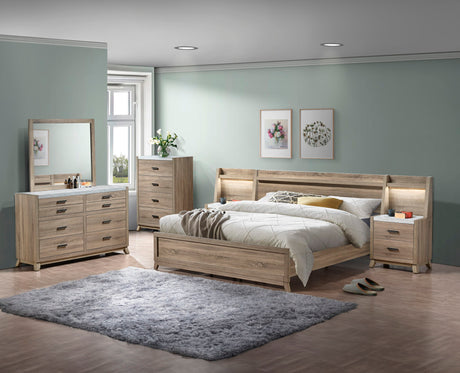 Tilston - Bedroom Set Light Brown by Crown Mark | Bel Furniture