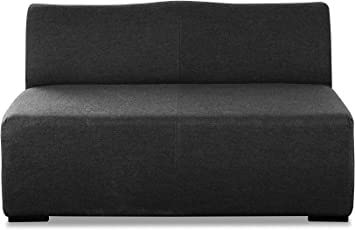 Polyester Blend Loveseat - Charcoal