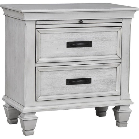 Franco - 2-Drawer Nightstand White by CoasterEssence | Bel Furniture
