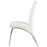 Bishop - Upholstered Dining Side Chair (Set of 2) - White by CoasterEssence | Bel Furniture