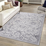 Marfi - 8' X 10' Oriental Area Rug - Gray / Silver