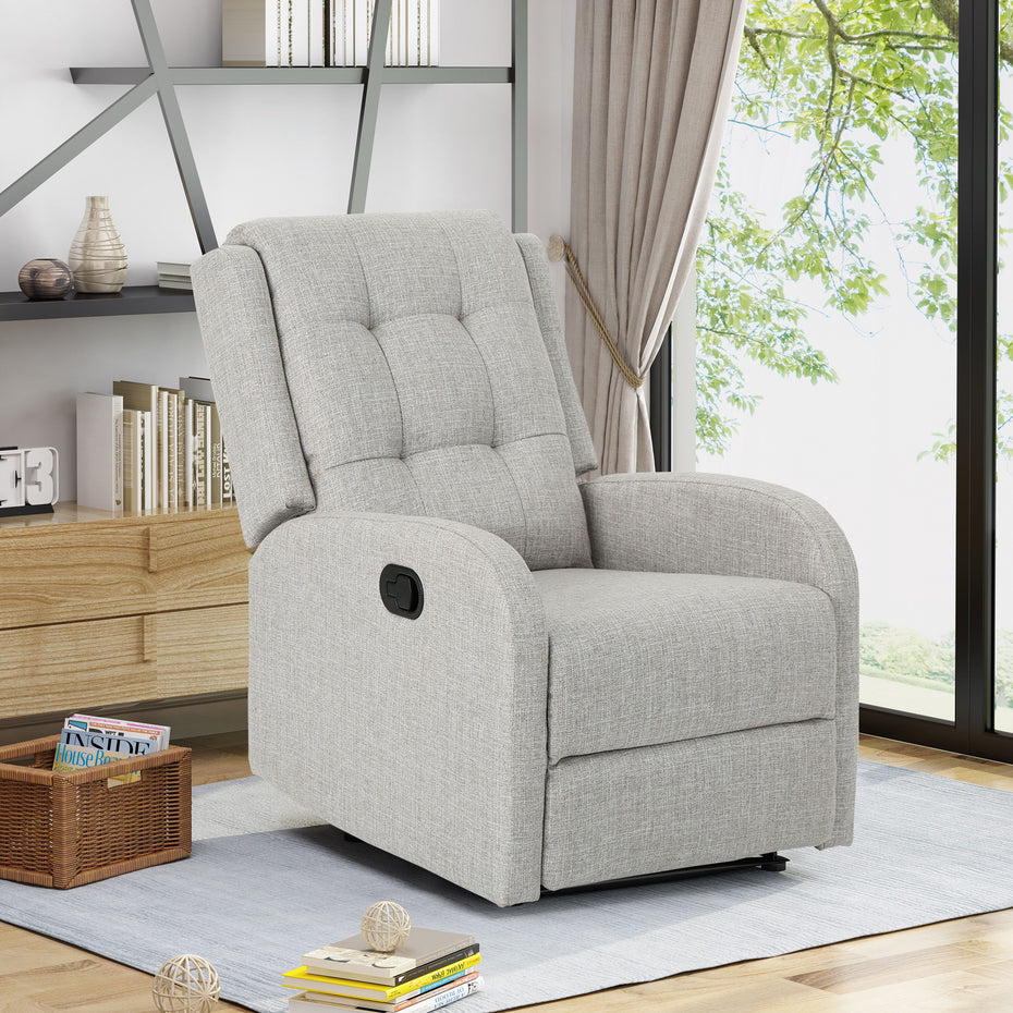 Wide - Manual Standard Recliner - Beige